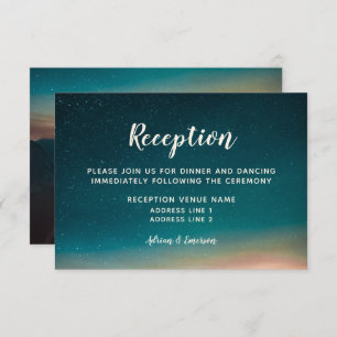 Carte de réception Night Sky Galaxy Mountain Sunri