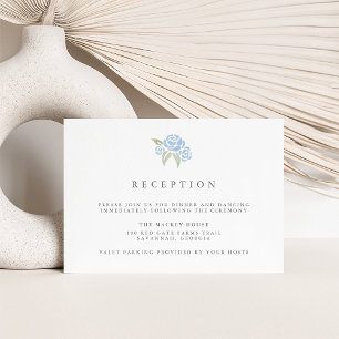 Carte de réception Petite Bouquet   Bleuet