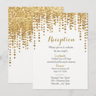 Carte de réception Points Gold Confetti