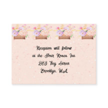 Carte de réception pour Pêcher Rustique Mariage &