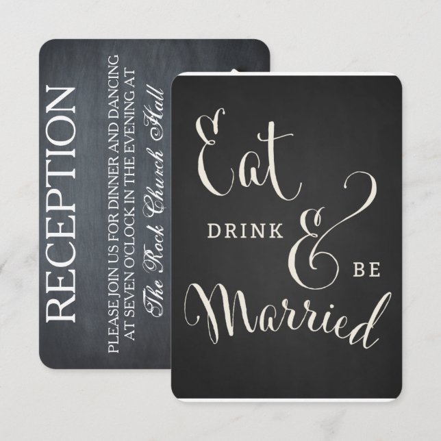 Carte de réception pour toujours et à jamais sur t (Devant / Derrière)