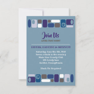 Carte de réception SO MOD Bar Bar Mitzvah