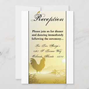 Carte de réception Sunny Morning Farm Country Ru