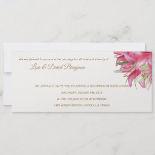 Carte de réception Temple Faire-part de mariage