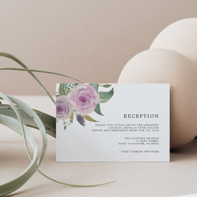 Carte de réception Violet & Sage (Créateur téléchargé)