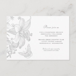 Carte de réception Vow Renewal Silver 25th Anniver