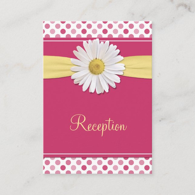 Carte de réception Watermelon rose et jaune (Devant)