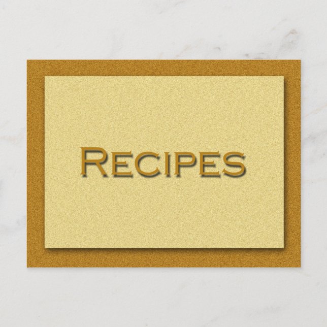 Carte de recette (Devant)