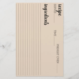 Carte de recette