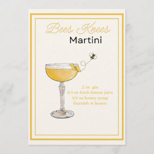 Carte de recette à genoux pour abeilles modifiable