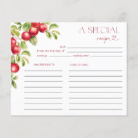 Carte de recette Apple Shower Moderne