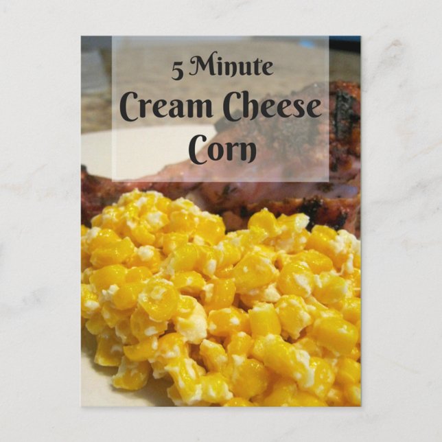 Carte de recette au fromage à la crème de 5 minute (Devant)