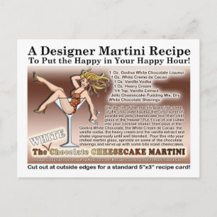 Carte de recette au fromage au chocolat blanc Mart