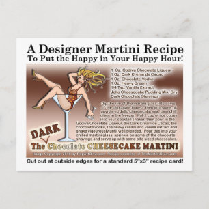 Carte de recette au gâteau au fromage au chocolat 