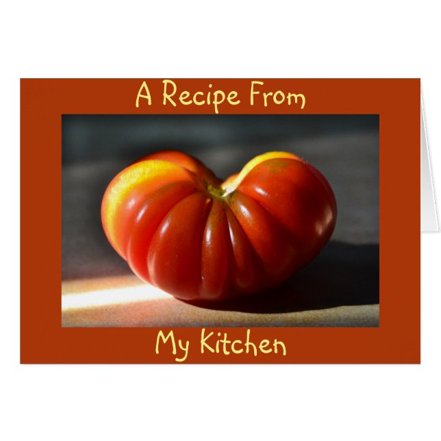 Carte de recette blanche tomate (Devant horizontal)