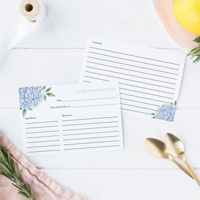 Carte de recette Blue Hydrangea Bloom (Créateur téléchargé)