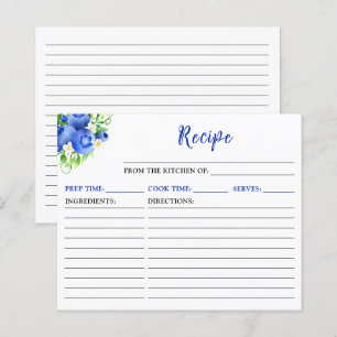 Carte de recette Blueberries et Foliage