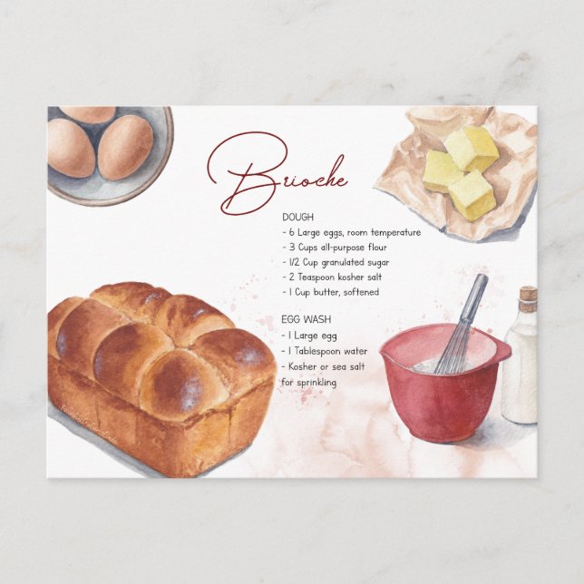 Carte de recette Brioche (Devant)