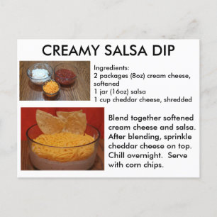 Carte de recette Creamy Salsa Dip