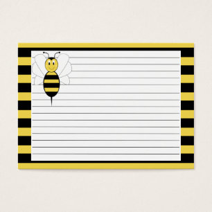 Carte de recette d'abeille souriante