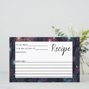 Carte de recette d'art de fantaisie florale pour B