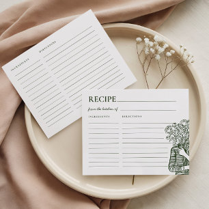Carte de recette de Baby Shower "Fresh Off The Mar
