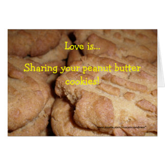 Carte de recette de biscuit de beurre d'arachide