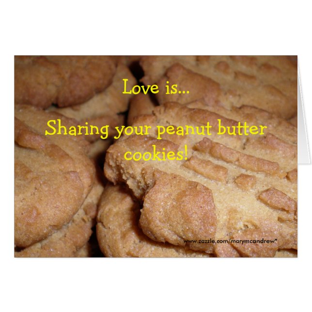 Carte de recette de biscuit de beurre d'arachide (Devant horizontal)