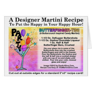 Carte de recette de Butterfinger-Tini Martini