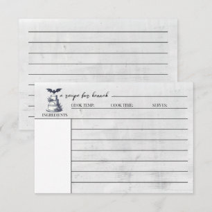 Carte de recette de chaume de gâteau