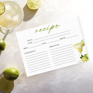 Carte de recette de cocktail Margarita pour enterr