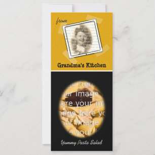 Carte de recette de cuisine de grand-mère