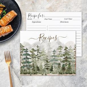 Carte de recette de cuisine Forêt de Pins Verts Aq