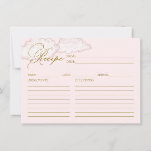 Carte de recette de douche de mariage moderne sur 