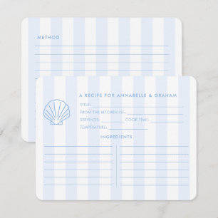 Carte de recette de douche de mariée balnéaire ble