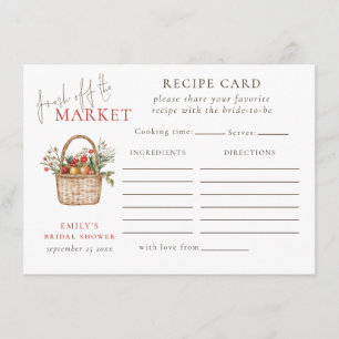 Carte de recette de douche de mariée Fresh Off The