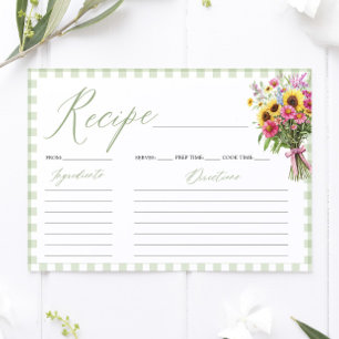 Carte de recette de douche de mariée Fresh Off The