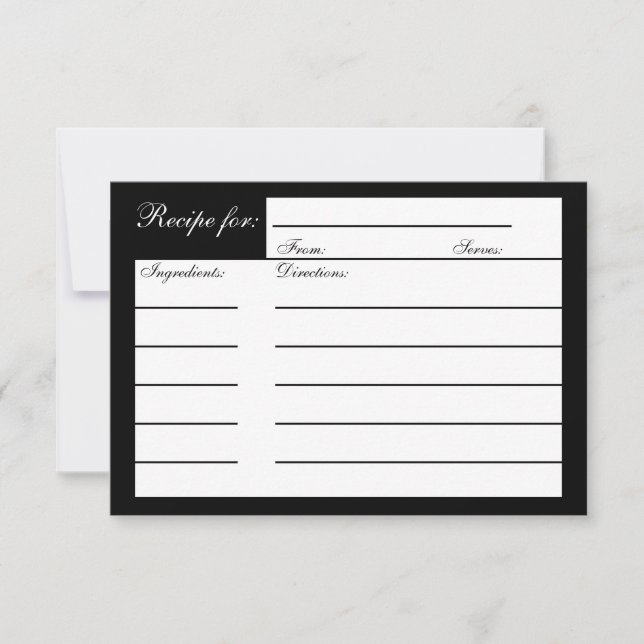 Carte de recette de douche de mariée gris argent n (Devant)