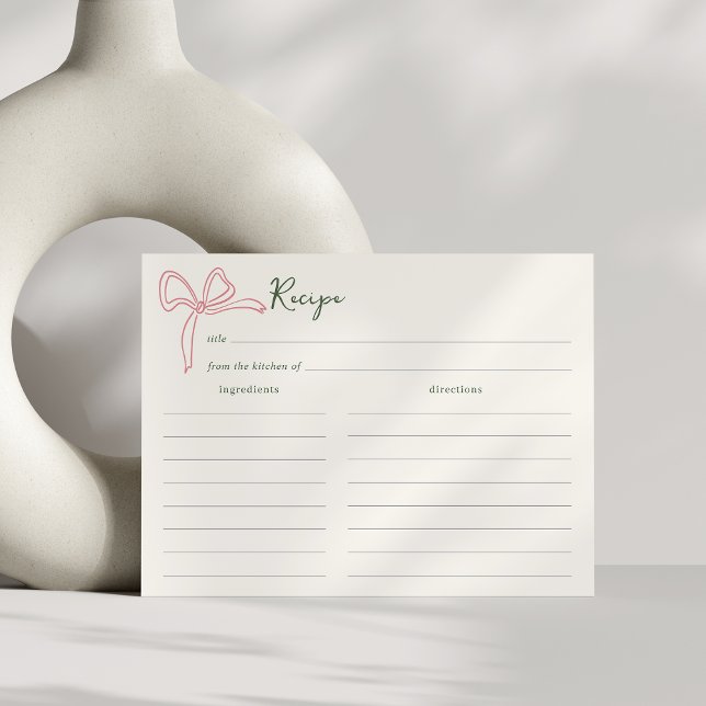 Carte de recette de douche nuptiale Dolce Vita (Créateur téléchargé)