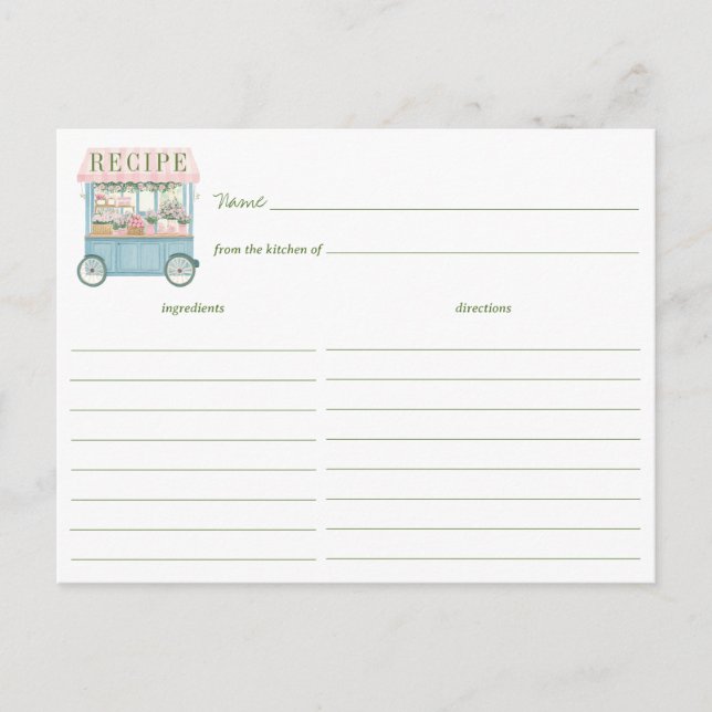 Carte de recette de douche nuptiale Fresh Off The  (Devant)