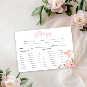 Carte de recette de fête de mariage Petals And Pro