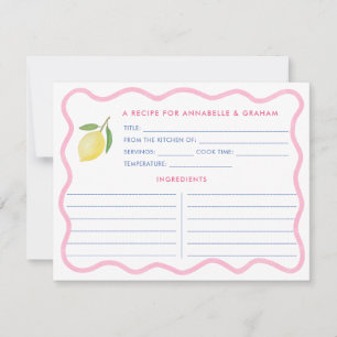 Carte de recette de Fête des mariées au citron ros