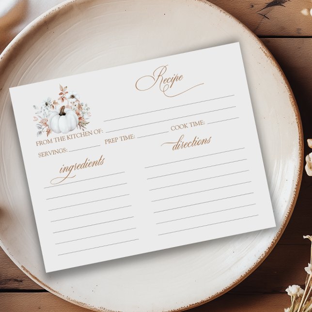 Carte de recette de Fête des mariées Citrouille bl (Créateur téléchargé)