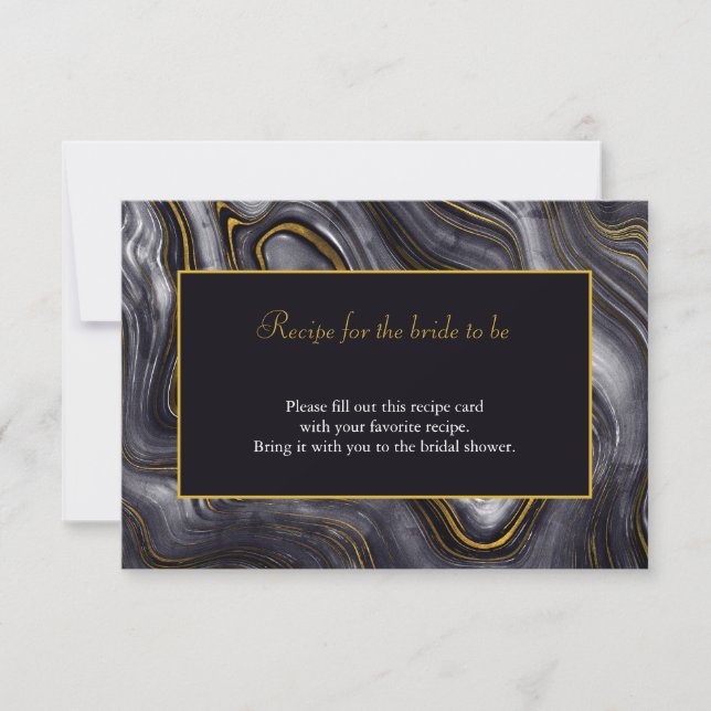 Carte de recette de Fête des mariées d'Agate gris  (Devant)