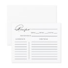 Carte de recette de Fête des mariées de calligraph