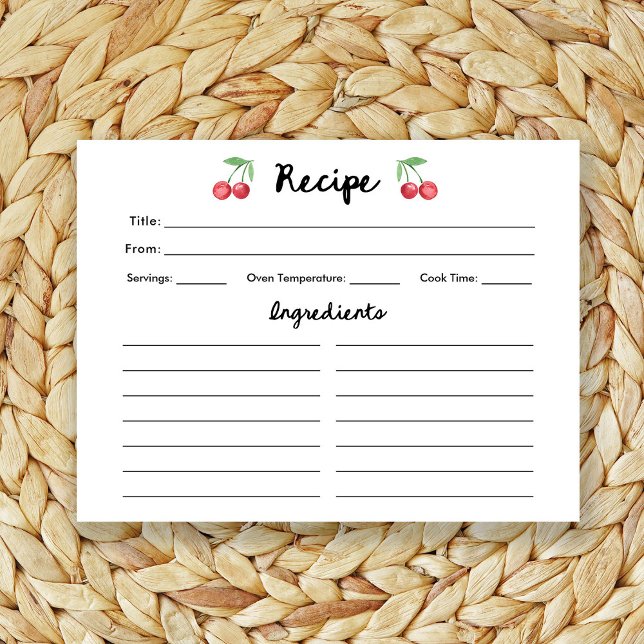 Carte de recette de Fête des mariées de cerises Re (Créateur téléchargé)