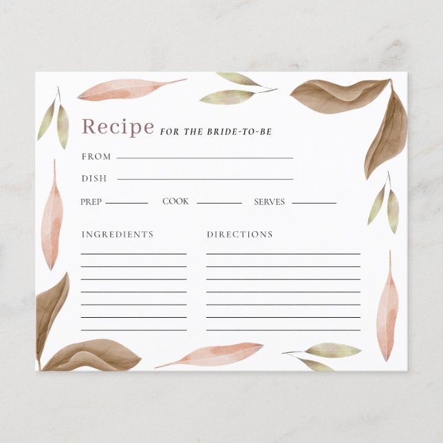 Carte de recette de Fête des mariées de chute d'aq (Devant)