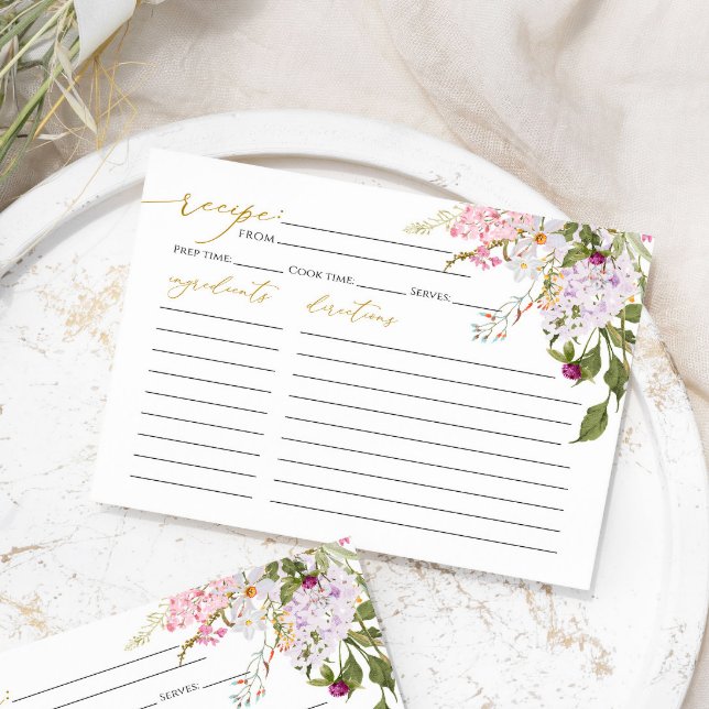 Carte de recette de Fête des mariées de Fleur sauv (Créateur téléchargé)