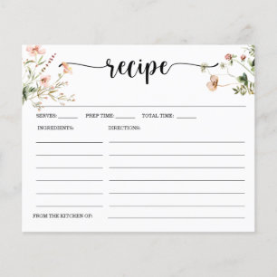 Carte de recette de Fête des mariées de fleurs ros