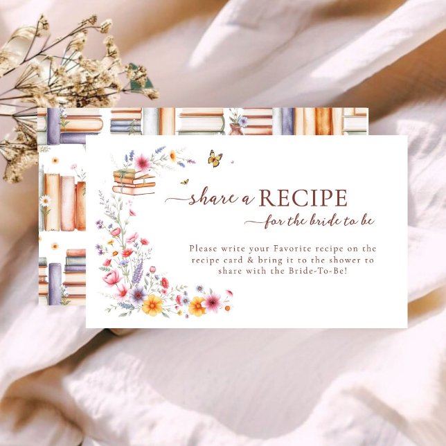 Carte de recette de Fête des mariées de librairie  (Créateur téléchargé)